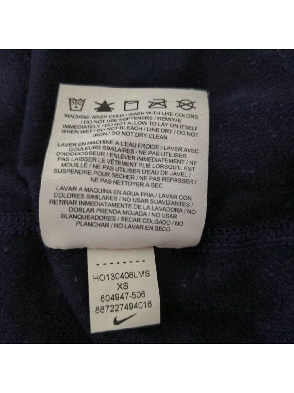 Nike Pro Hyperwarm Women's Top Purple XS Side Tie - Picture 5 of 5
